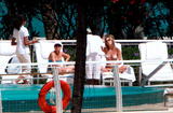Jennifer Aniston sunbathing in bikini at her hotel in Miami Beach
